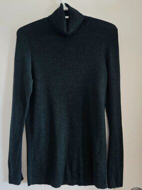 UNIQLO Dark Green Ribbed Wool Turtleneck – Size XXL